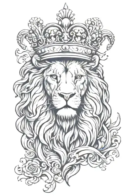 Lion Wearing A Crown