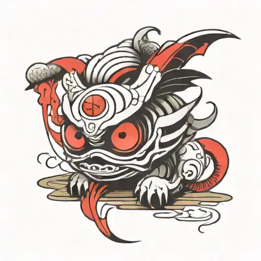 Yokai Simple Line Drawing