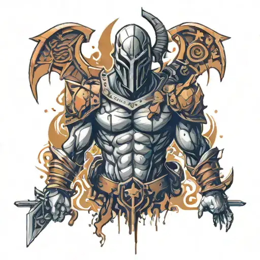 Mitology And Warrior Standing