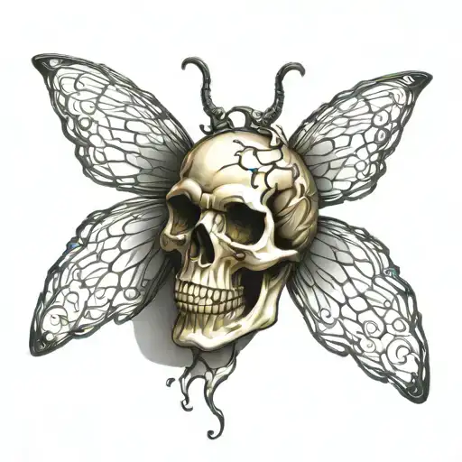 Skull Butter Fly