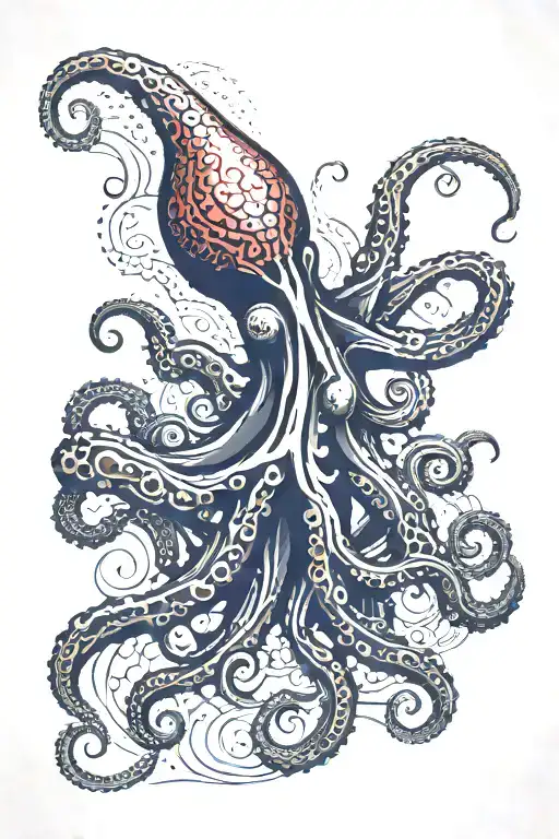 Octapus Black And Red