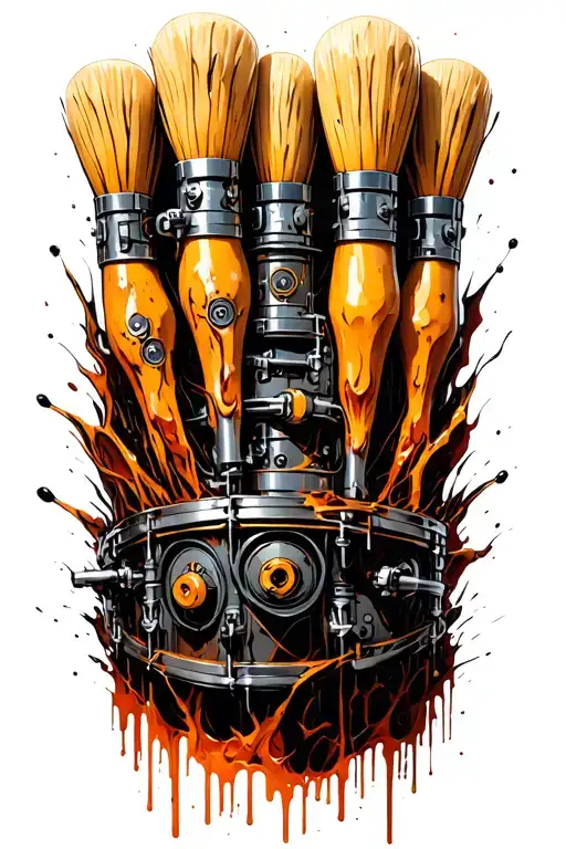 Eroded Skin Reveals Drumsticks And Organic Machinery