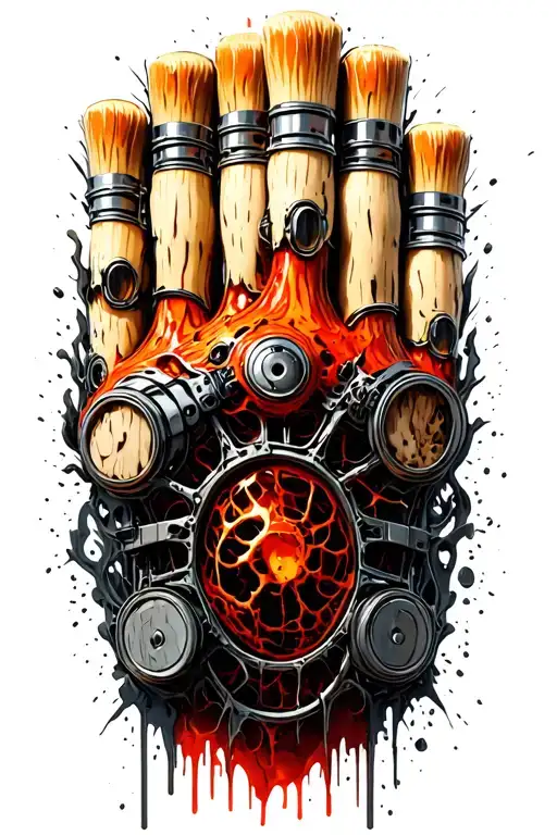 Ripped Skin Reveals Drumsticks And Organic Machinery