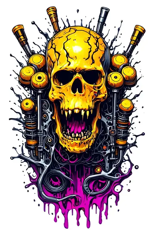 Ripped Skin Reveals Drumsticks And Organic Machinery