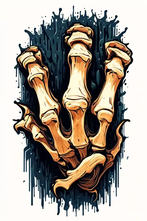 Wooden Radius And Ulna Through Eroded Skin