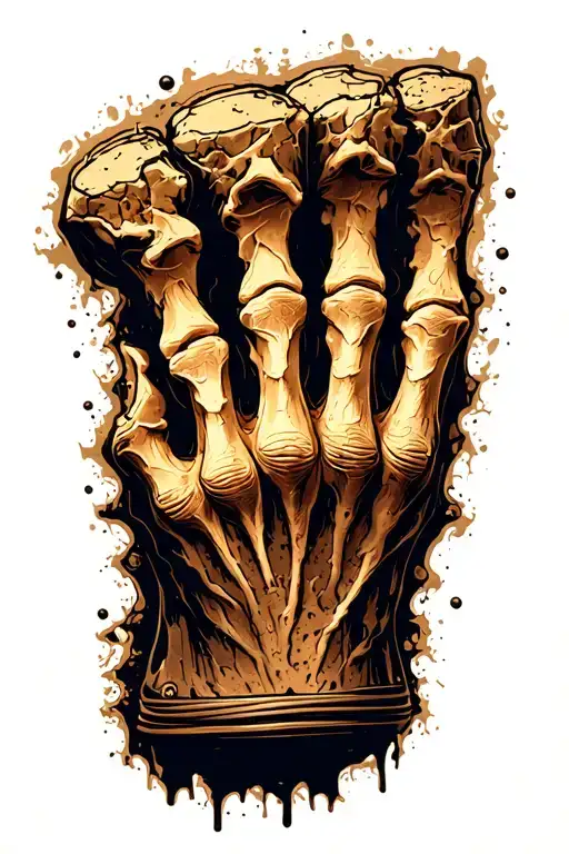 Drumstick Radius And Ulna Through Eroded Skin