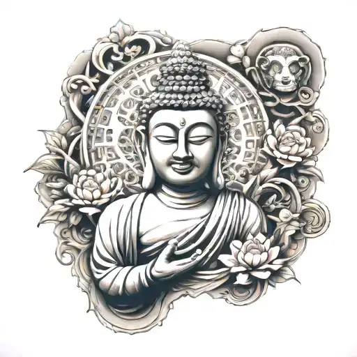 Buddha With Monkey