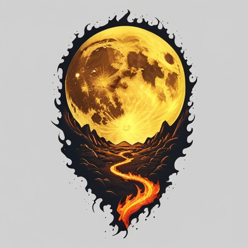 Moonlit Path of Fire