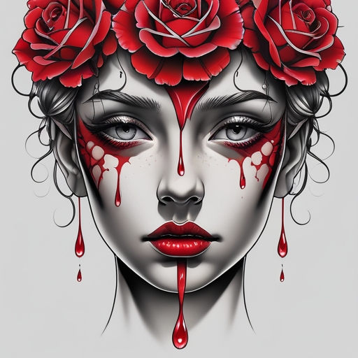 Crimson Tears of Life Tattoo idea