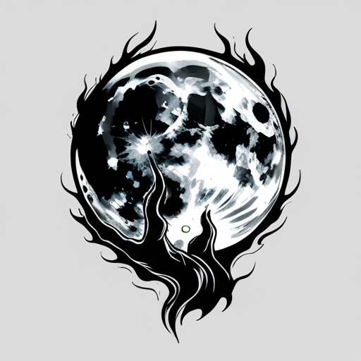 Moon’s Grasp of Flame Tattoo idea