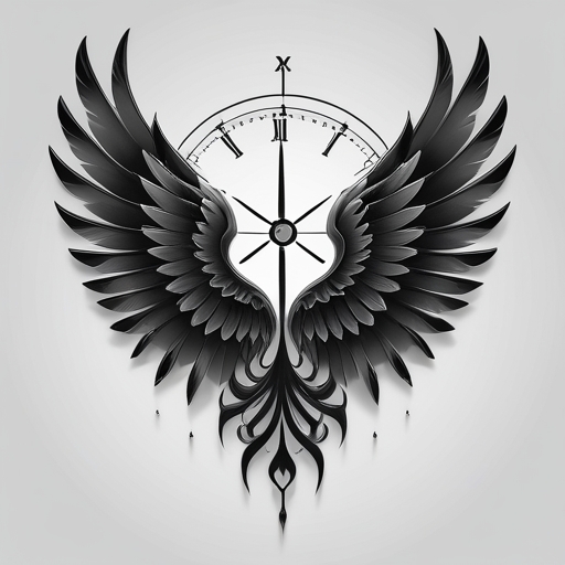Crimson Wings of Time Tattoo idea