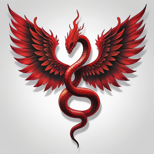 Crimson Wings of the Serpent’s Fire Tattoo idea