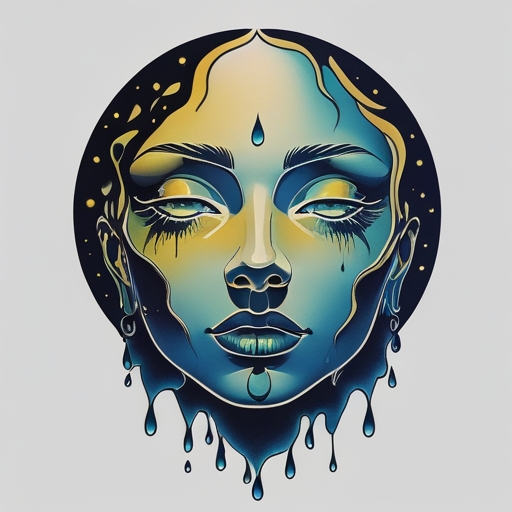 Moonlit Tears of Fate Tattoo idea