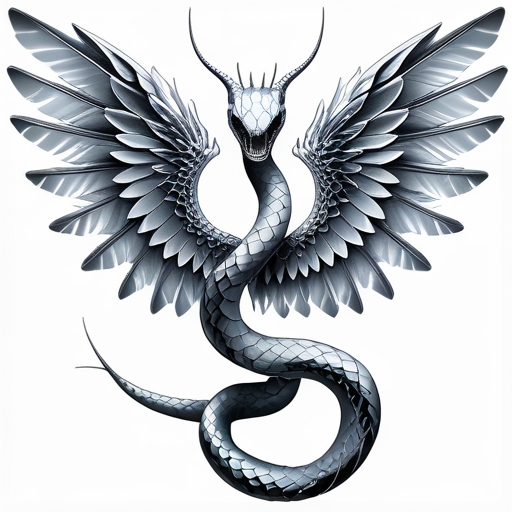 Silver Wings of the Serpent Tattoo idea