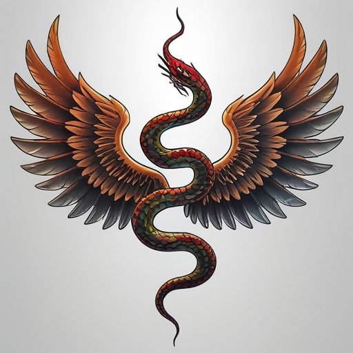 Sacred Wings of the Serpent’s Path Tattoo idea