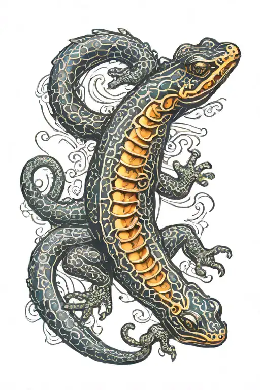 Salamander Animal And Pavot