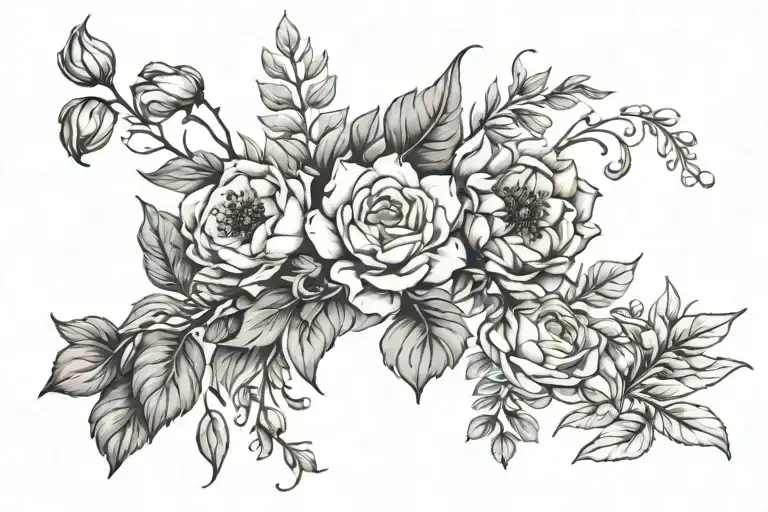 Feb March April May Sept Birth Flower Bouquet