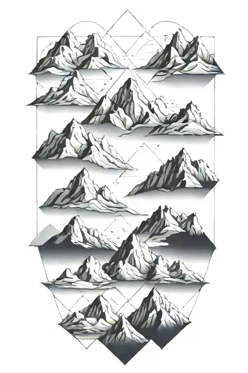 6 Mountain Tops Next To Each Other