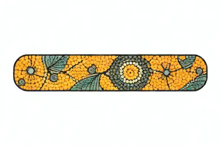 Tattoo That Goes Around Wrist And Looks Like A Seed Bead Bracelet