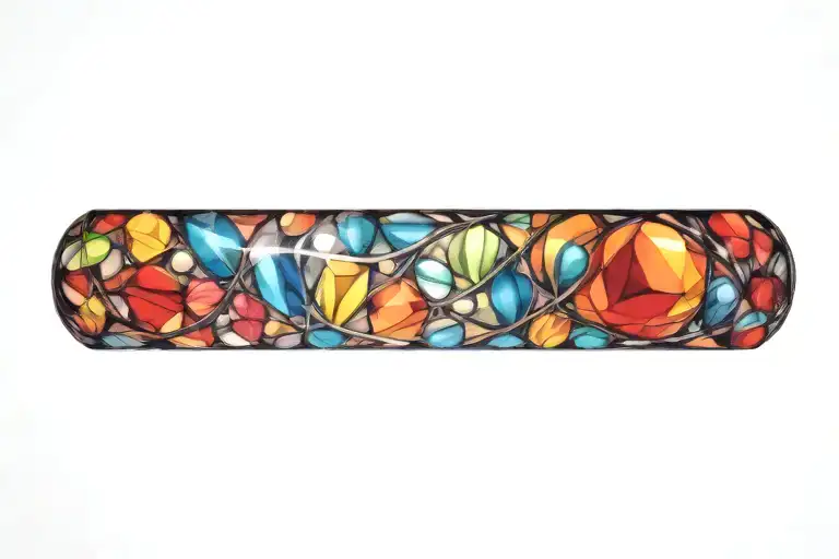 Tattoo That Goes Around Wrist And Looks Like A Thin Glass Bead Bracelet