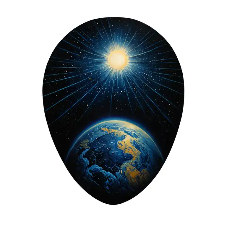 Sun Beaming Over The Universe