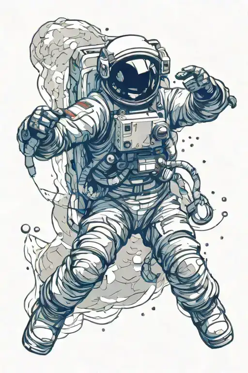 Astronaut Floating In Space
