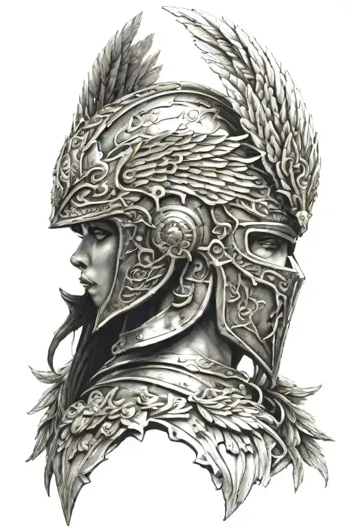 Valkyria Female Warrior Helmet With Wings Staring Back At Me