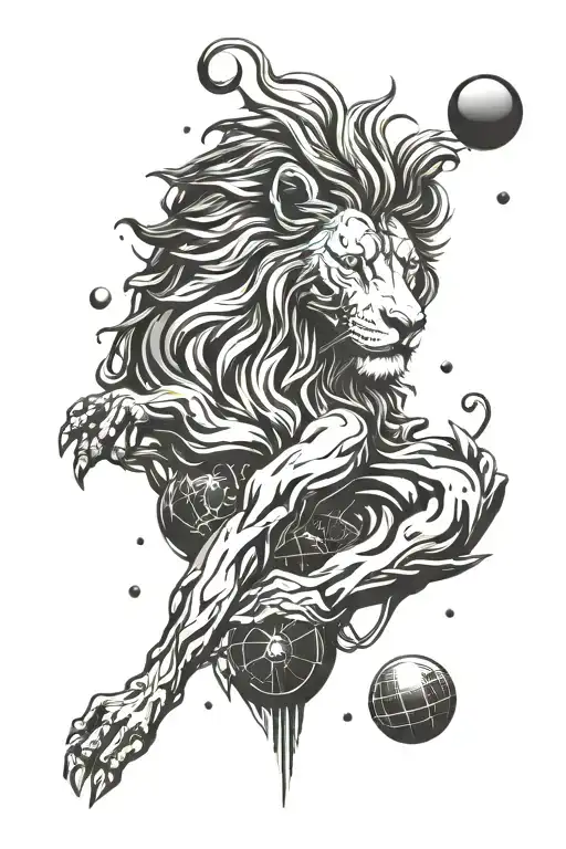 Lion Atom Solar System Heart And Brain In Ang