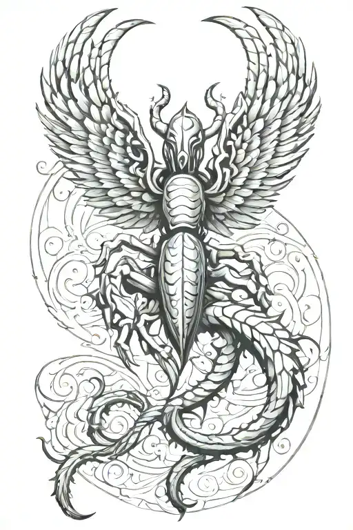 Virgo Wings On A Scorpion Crawling