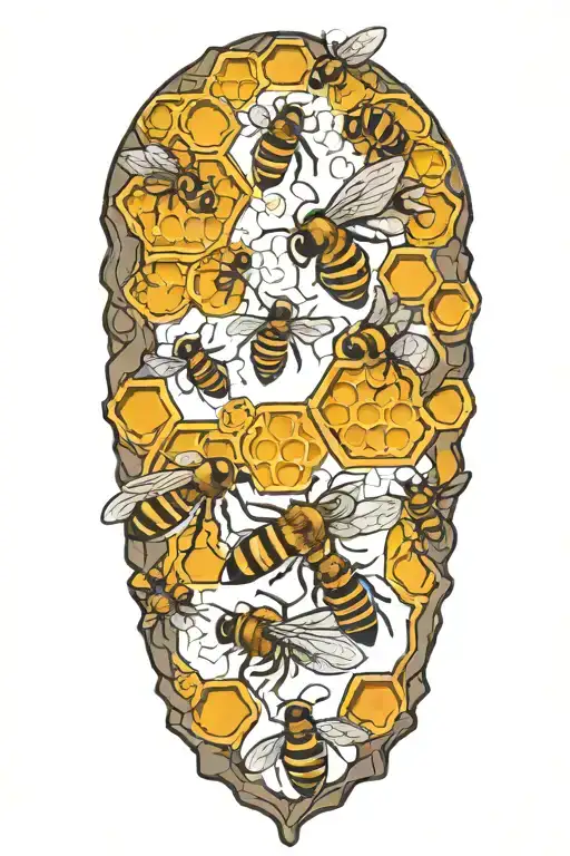 Honey Bees And Hive Transforming