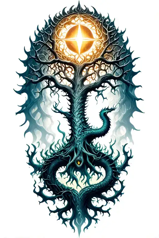 Yggdrasil With Jormungandr