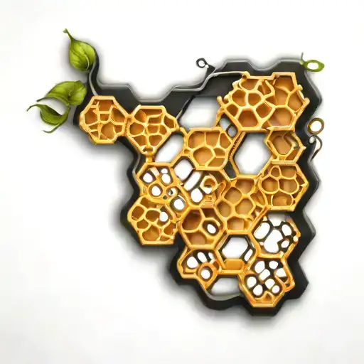 Honeycomb And Vine Intertwined