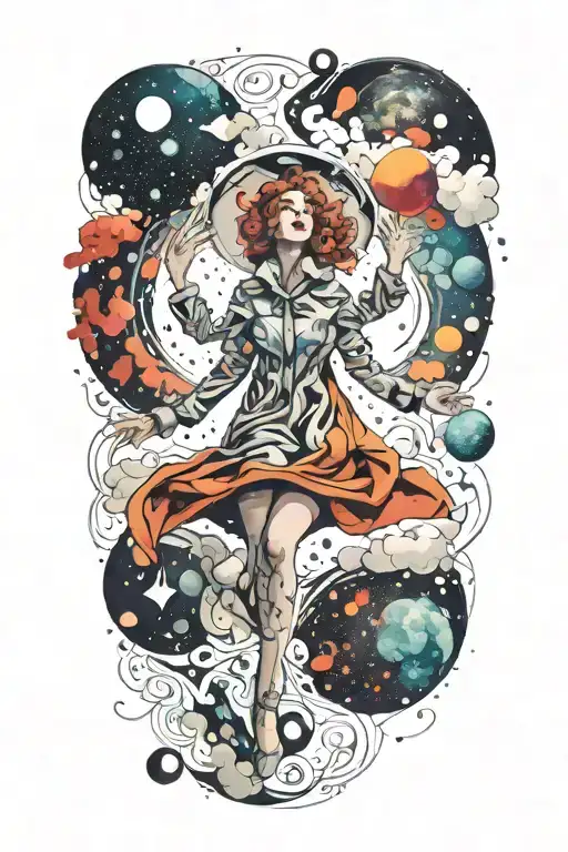 Heaven Opening Her Coat To Reveal Hidden Galaxies