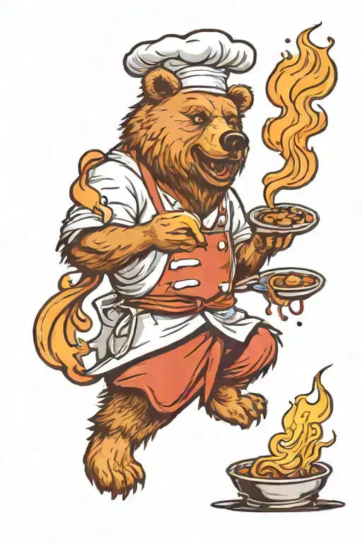 Bear Chef Flambe