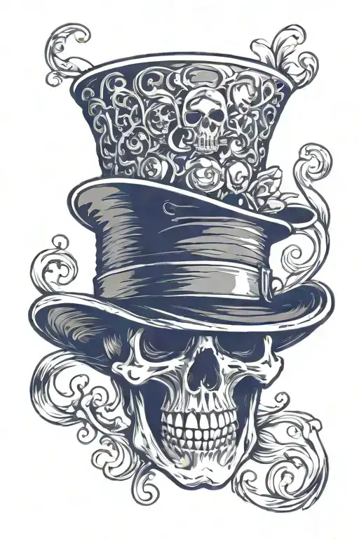 Skull With A Derby Hat