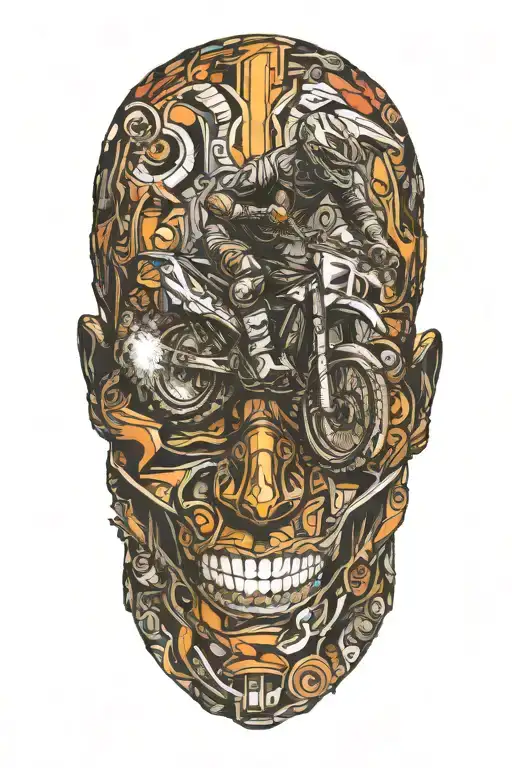 Motocross Rider Head