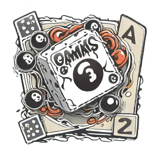 Porker Cards Sayins Rest In Peace Ama With Dominos On The Bottom Of The Card With A 8Ball