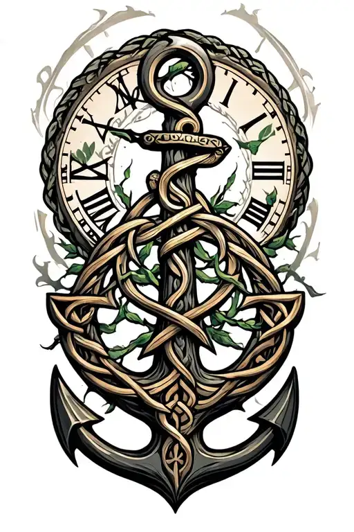 Celtic Time Anchor Tree Intertwined