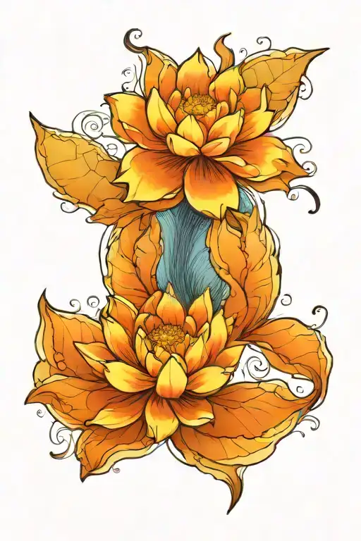 Lotus Flower Blooming And Crab Surrounded By Roses