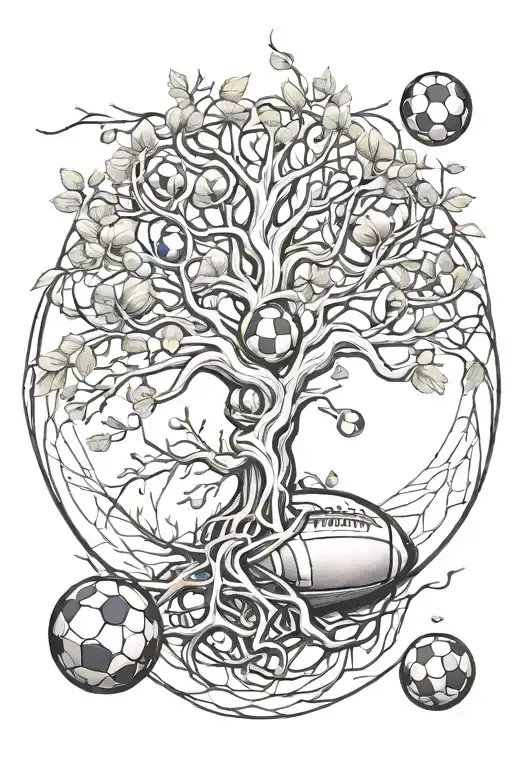 Football And Family Tree Intertwined