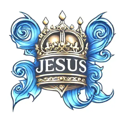 Crown With The Text Jesus