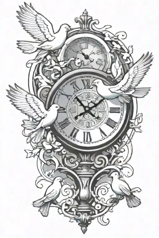 Clock And Doves