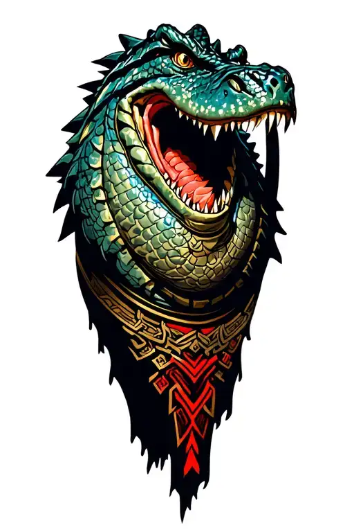 Alligator Samurai Warrior