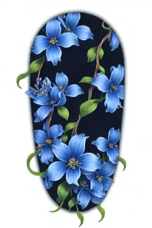 Colorful Wildflowers Intertwined Around A Vine