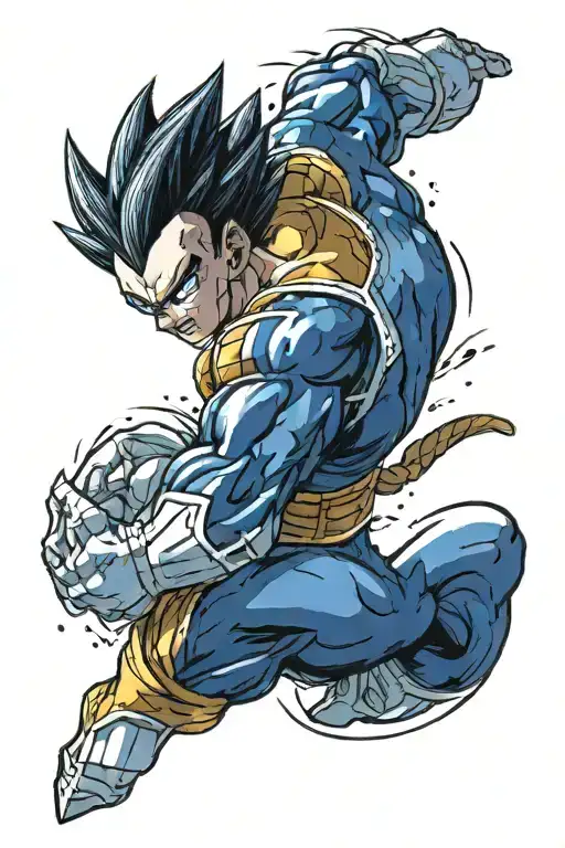 Vegeta Facing Off In Battle