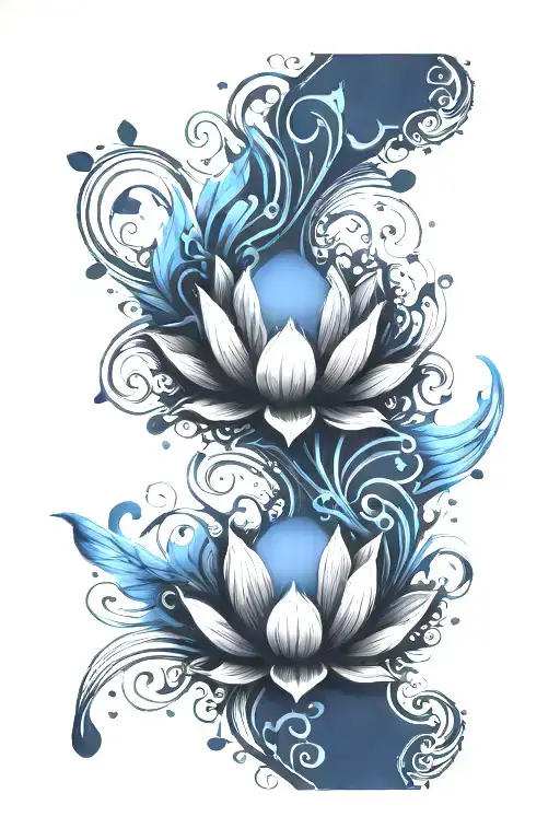 Semicolon Made Of Lotus Petals