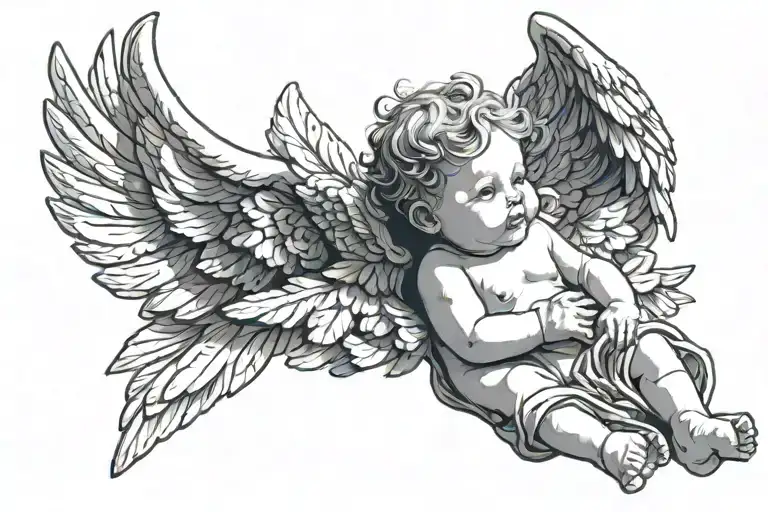 Baby Angel With Wings With Neveah Under
