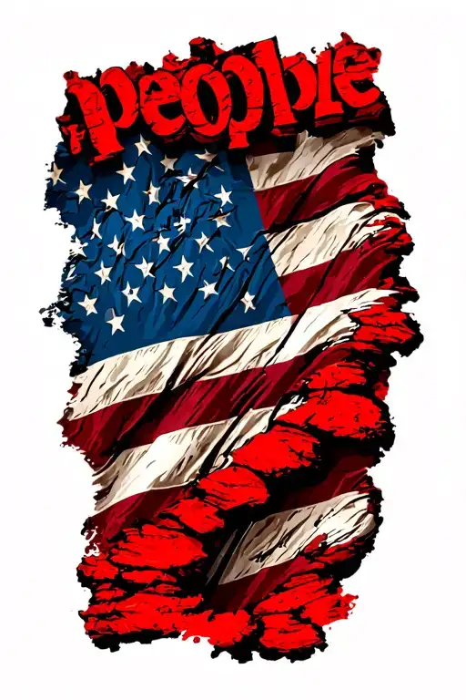 We The People Quote With American Flag