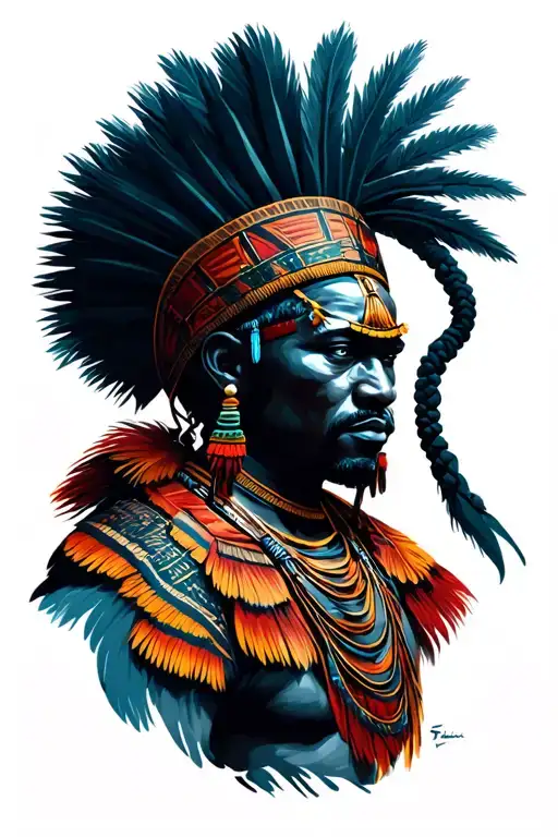 African Zulu Warrior Protector