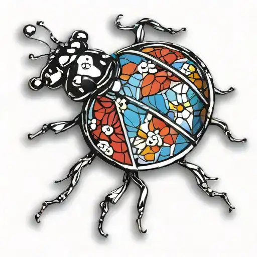 Ladybug Made Of Stained Glass